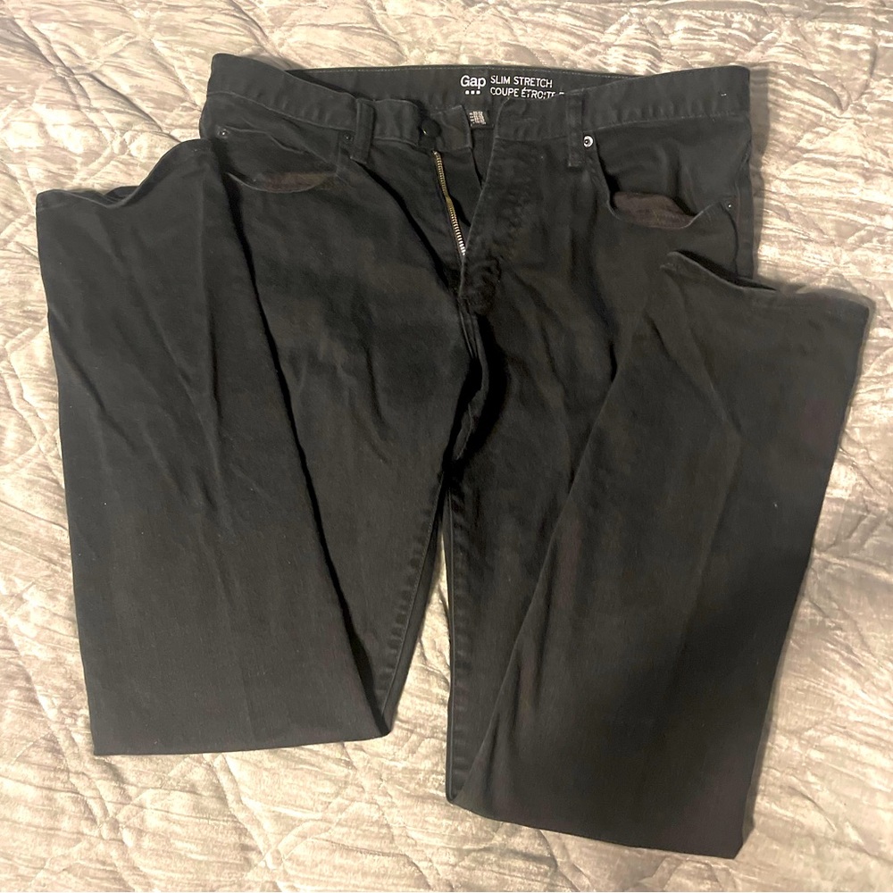 ✨Gap Used Slim Stretch Denim Black Jeans Size: 33/32💫